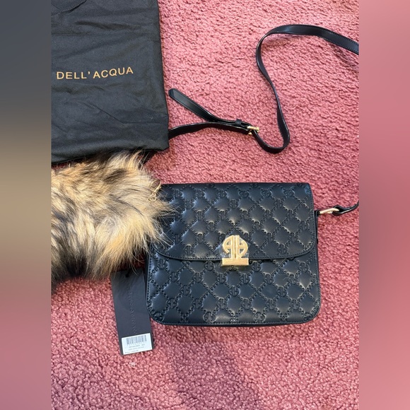 NWT Alessandro Dell'Acqua Black Quilted Women's Bag - Picture 11 of 14